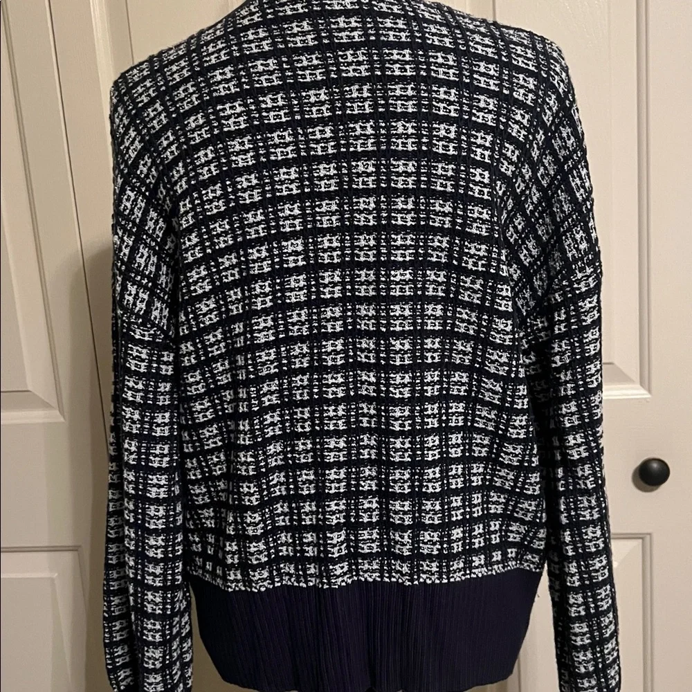EUC, FREE ASSEMBLY TWEED CARDIGAN, NAVY SIZE XL - Picture 6 of 10